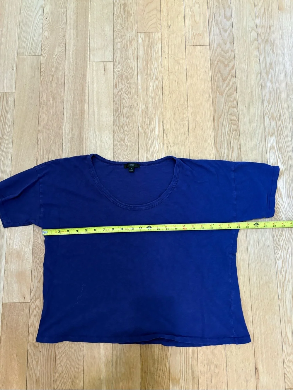 J.Crew Deep Violet Slub Cotton Scoopneck Tee Shirt S
